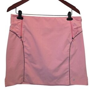 EP Sport Pink Athletic Skort Size 12 Pleated Zip Pockets Golf Tennis Casual